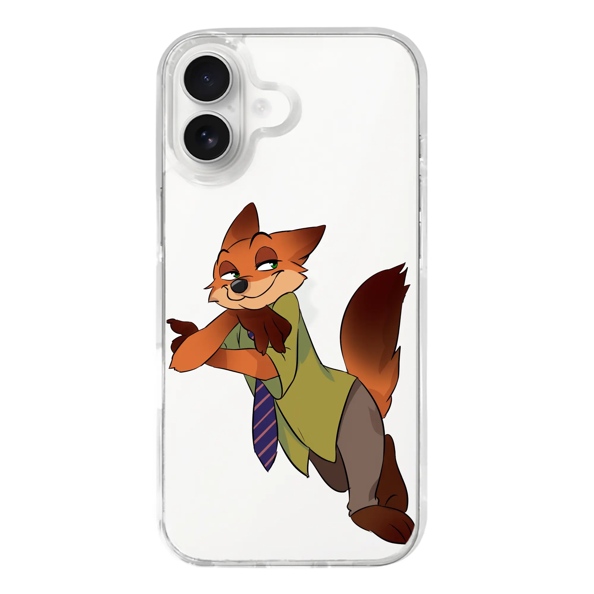 ズートピア グッズ,ニック・ワイルド - iPhone 17シリーズ 透明スマホケース – 薄型・耐衝撃・精密フィット保護カバー